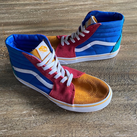 multi colored vans high top